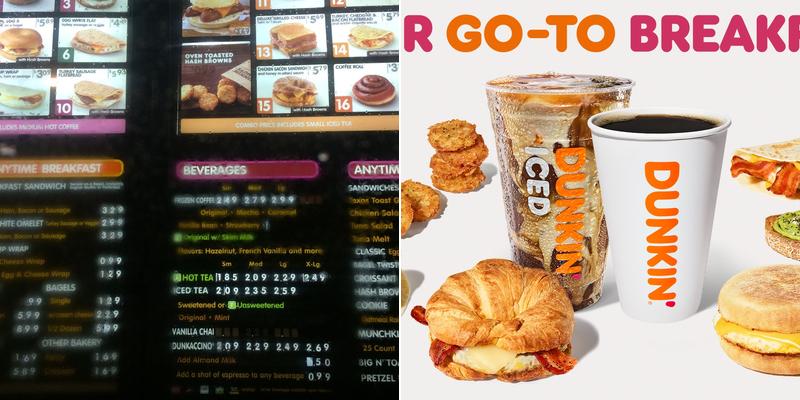 Dunkin' Menu