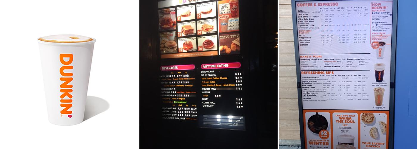 Dunkin' Menu