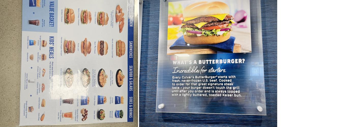 Culver’s Menu
