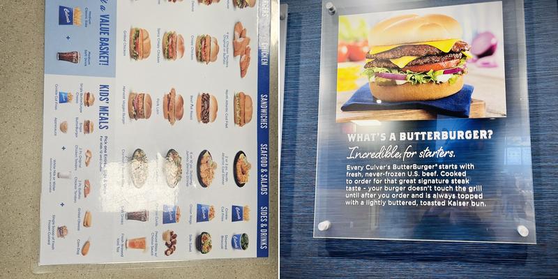 Culver’s Menu