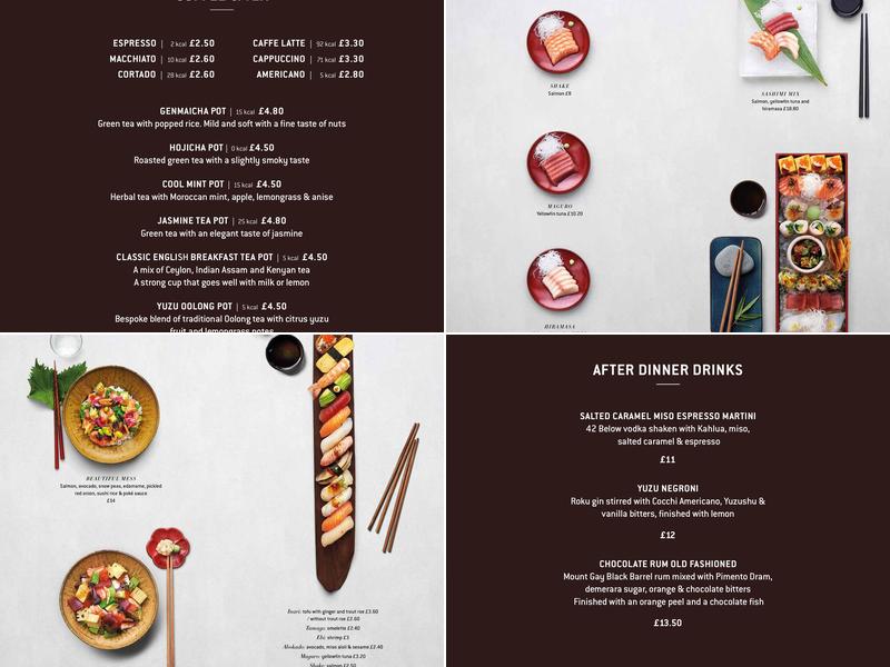 Sticks'n'Sushi Covent Garden Menu