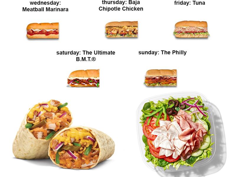 Subway Menu