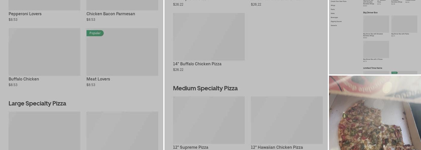 Pizza Hut Menu
