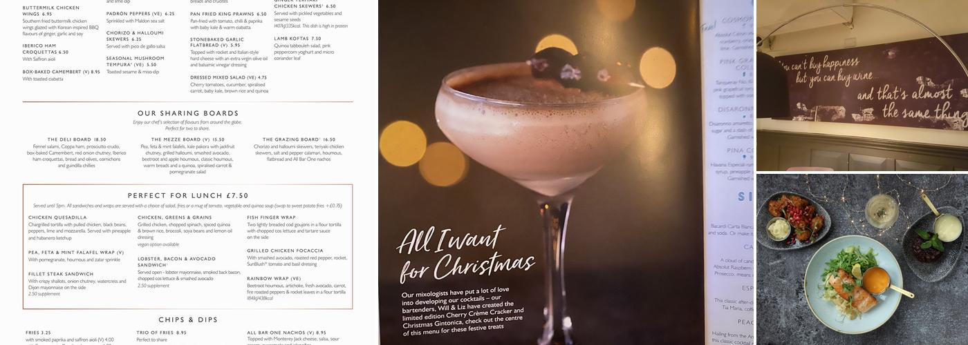 All Bar One Villiers St. Menu