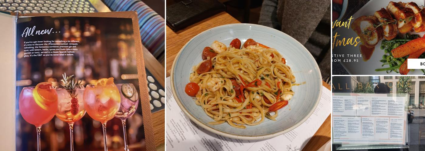 All Bar One Waterloo Menu