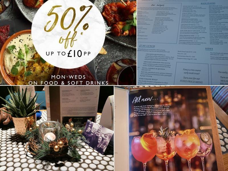 All Bar One New Oxford Street Menu