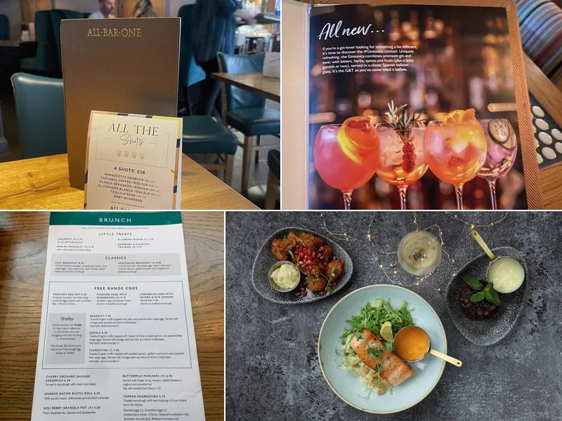 All Bar One Holborn Menu