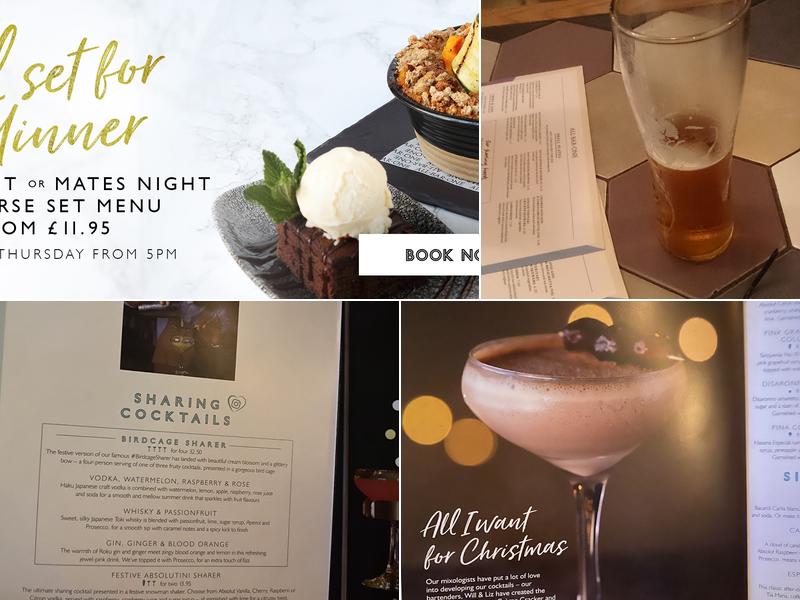 All Bar One Picton Place Menu