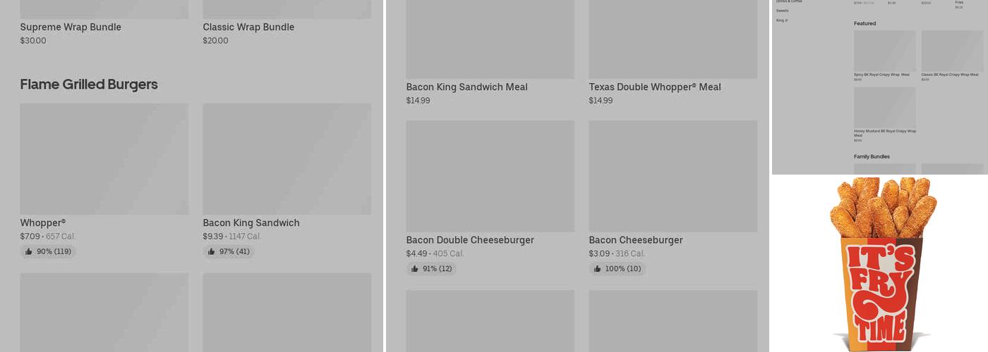 Burger King Menu