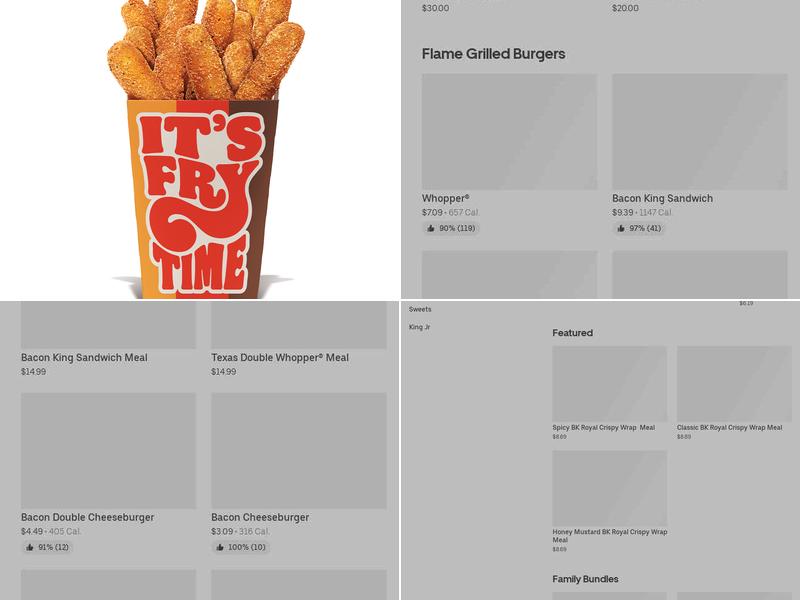 Burger King Menu