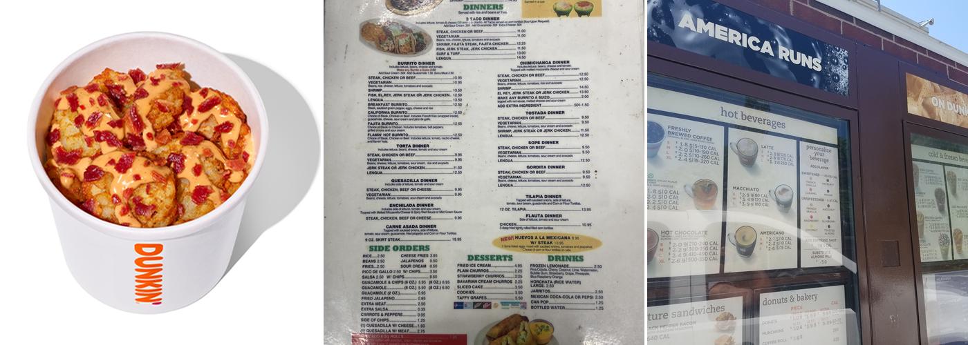 Dunkin' Menu