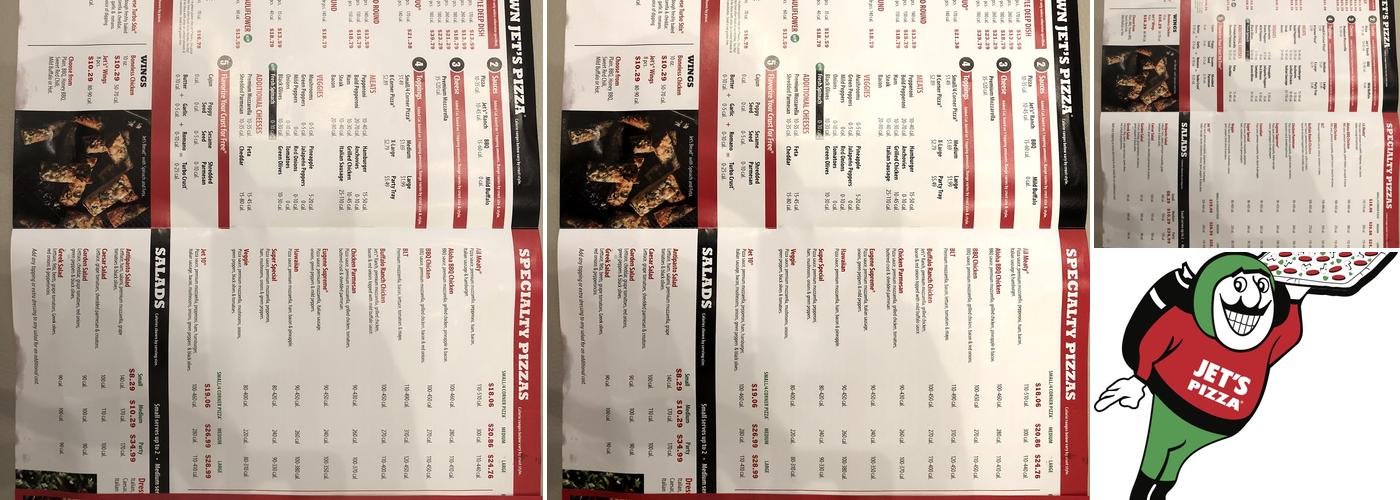 Jet's Pizza Menu
