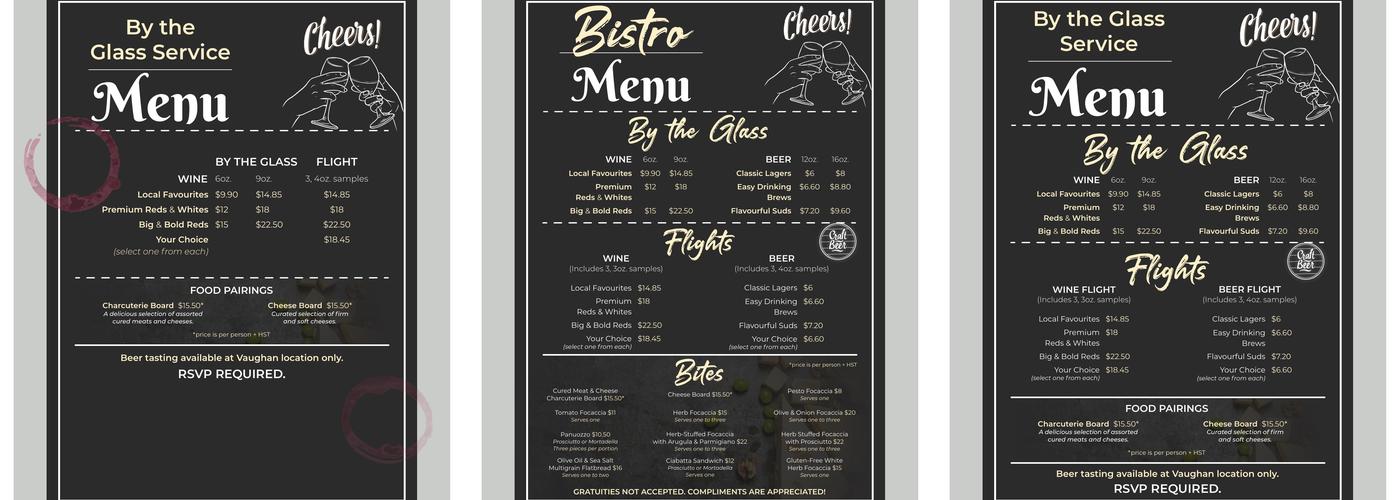 Magnotta Beamsville Menu