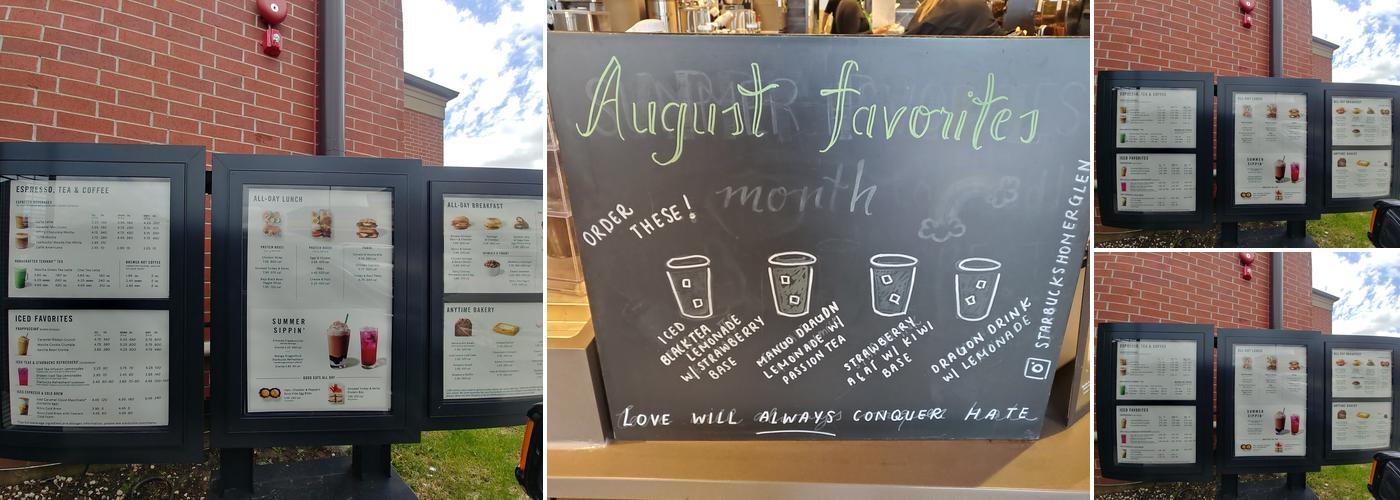 Starbucks Menu