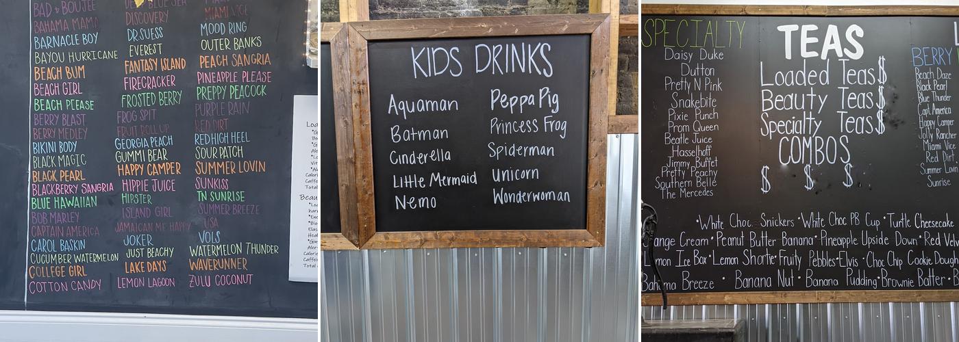 Depot Nutrition Menu