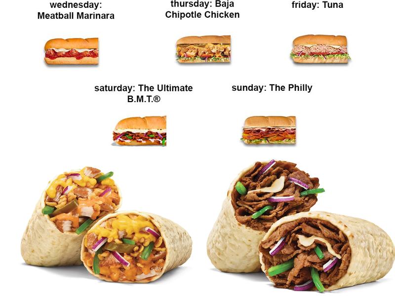 Subway Menu