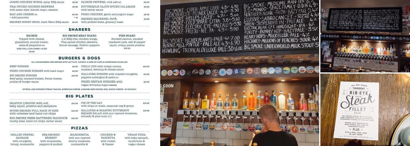 The Hole In The Wall Menu