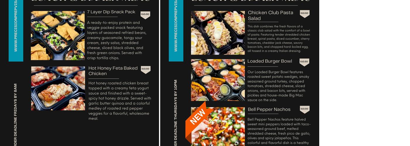 Precision Prep Menu