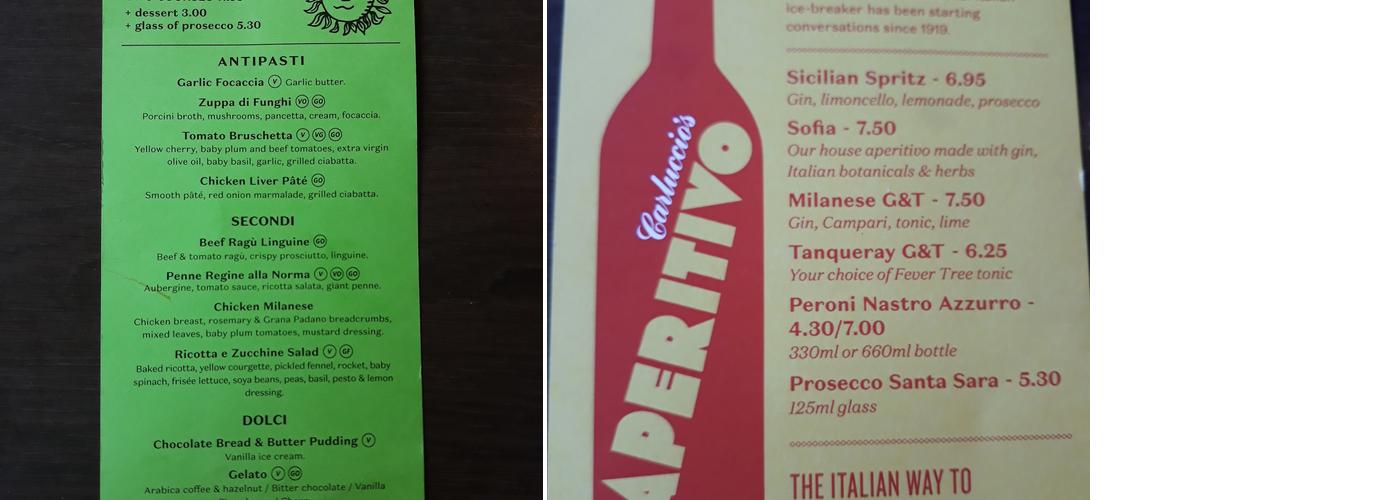 Carluccio's Menu