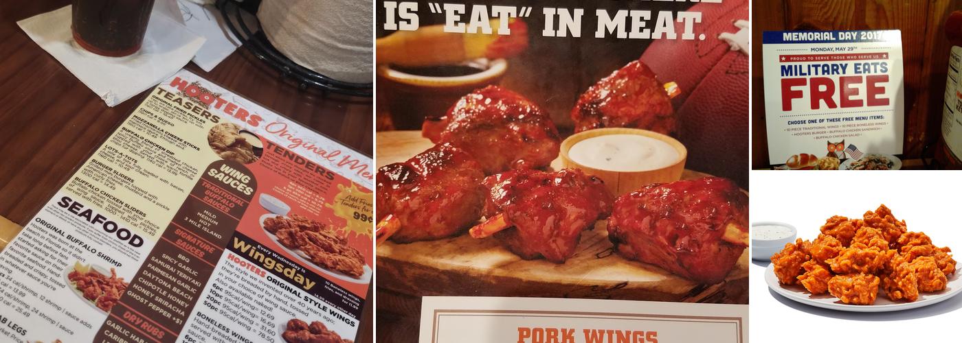 Hooters Menu