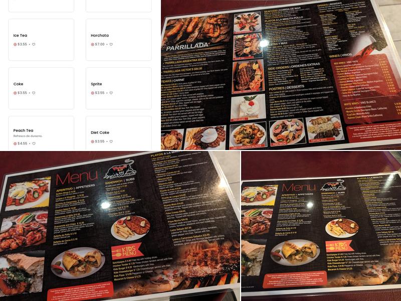 Victor's Grill Churrasqueria Menu