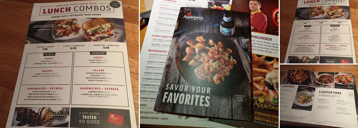 Applebee's Grill + Bar Menu