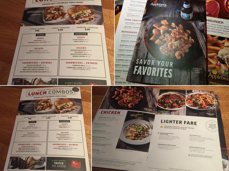 Applebee's Grill + Bar Menu