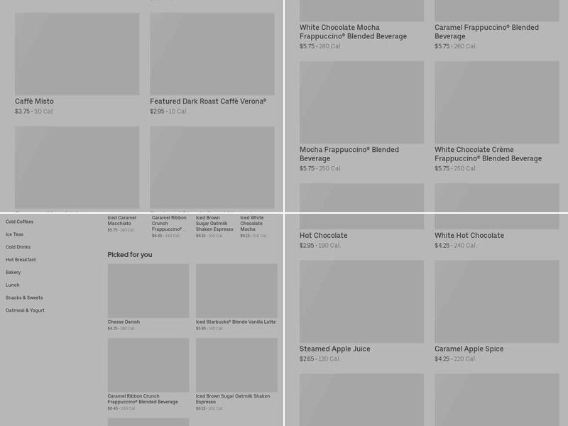 Starbucks Menu