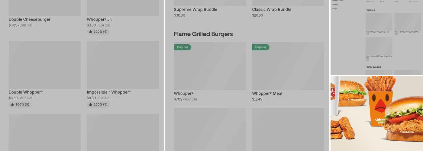 Burger King Menu