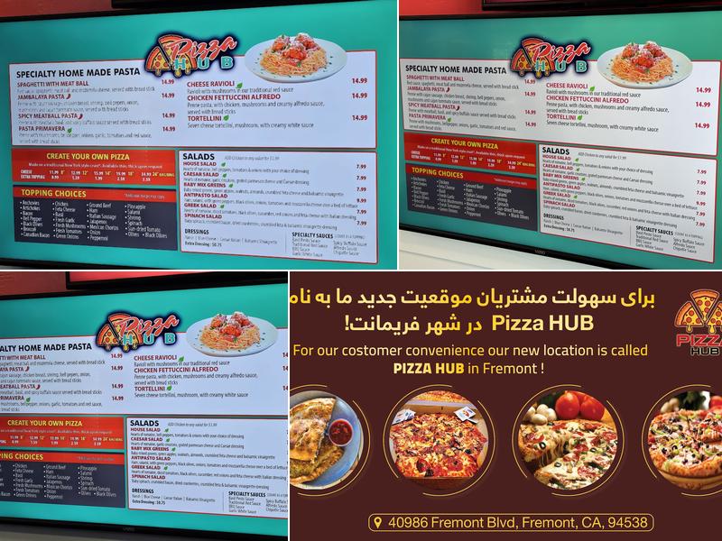 Pizza Hub Menu