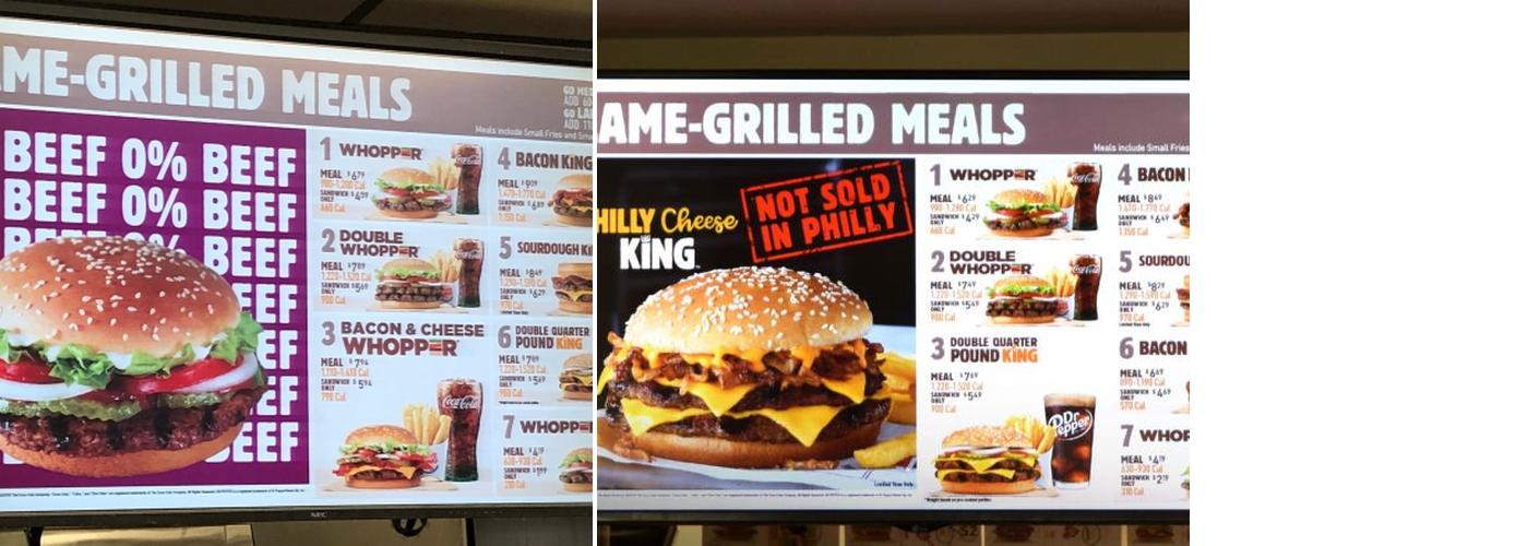 Burger King Menu