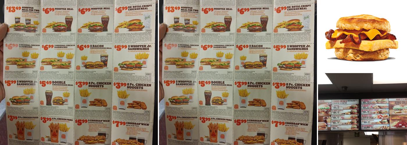 Burger King Menu