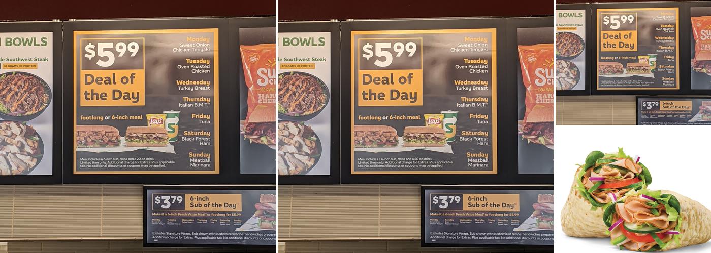 Subway Menu