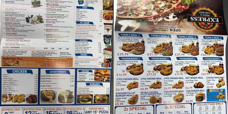 Express Pizza and Chicken (Rustington) Menu