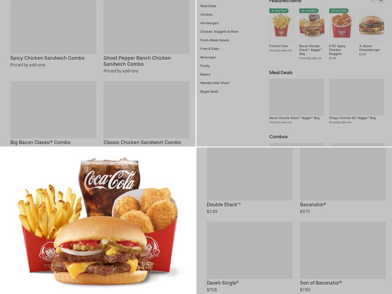 Wendy's Menu