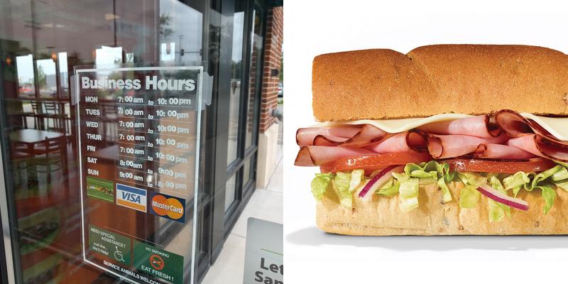 Subway Menu