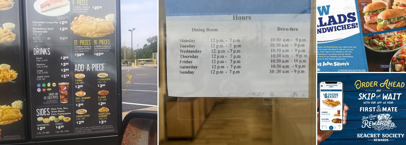 Long John Silver's Menu