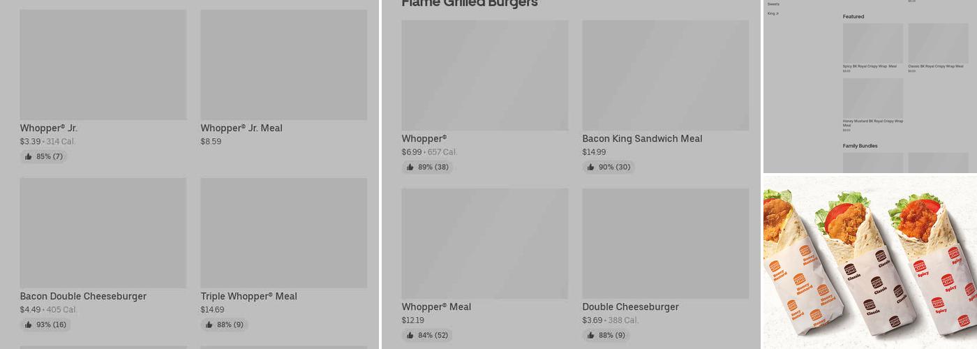 Burger King Menu