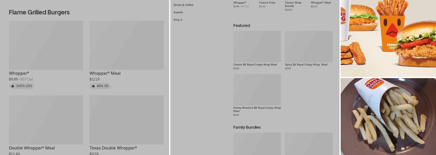 Burger King Menu