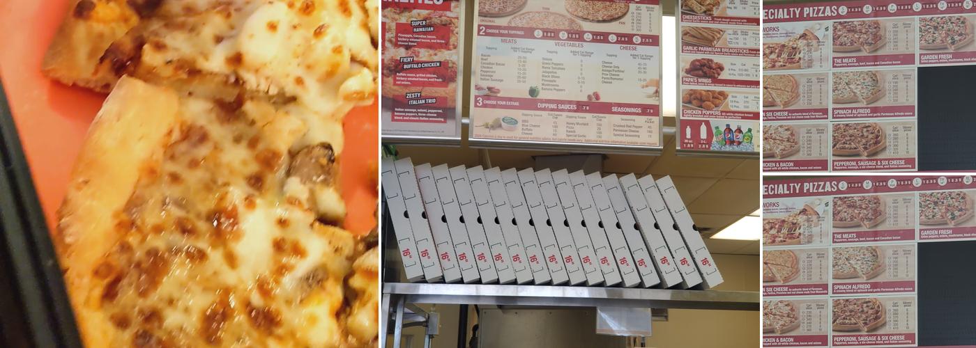 Papa Johns Pizza Menu