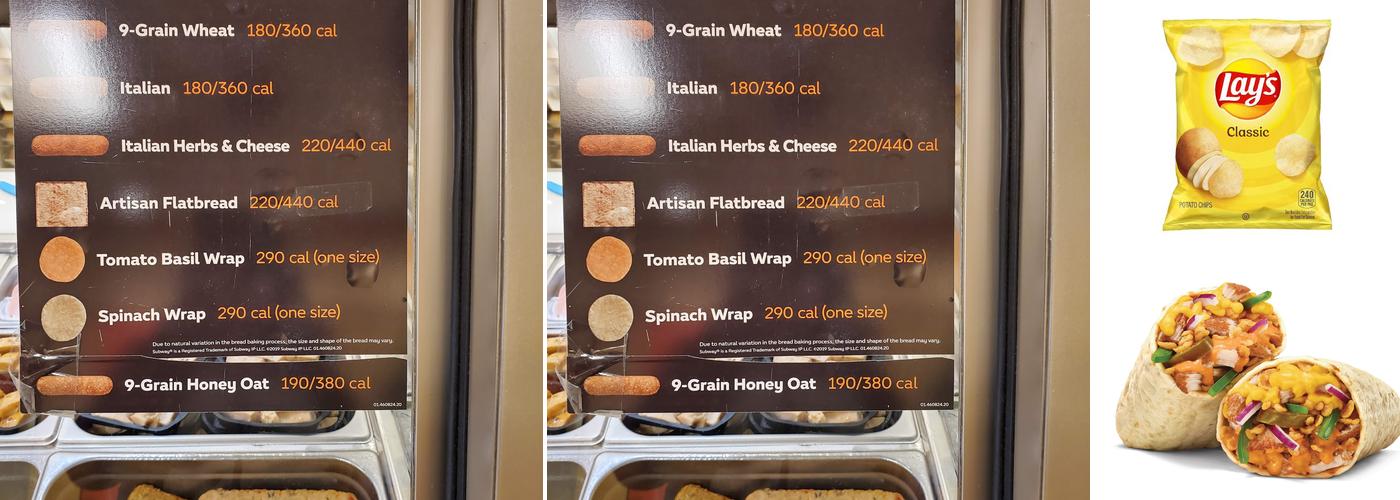 Subway Menu