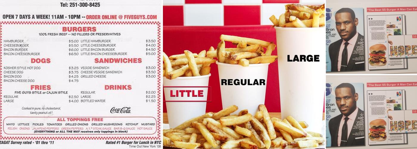 Five Guys Menu