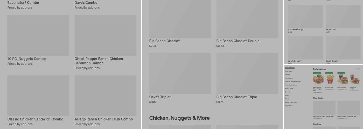 Wendy's Menu