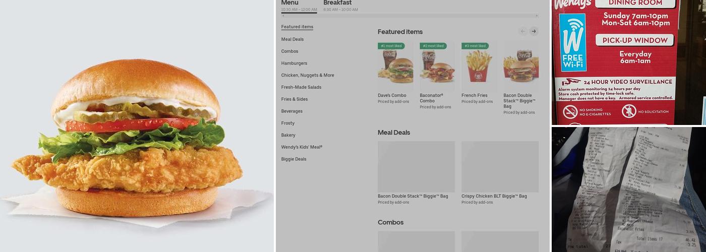 Wendy's Menu