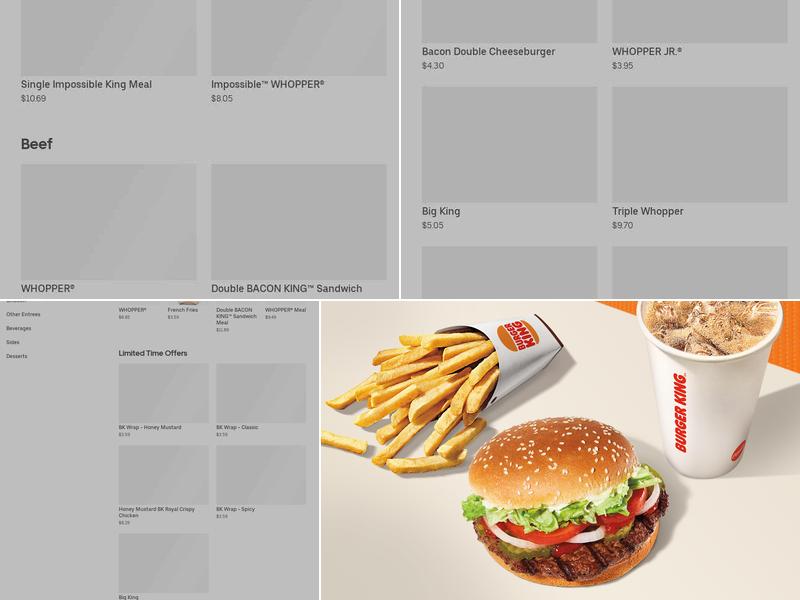Burger King Menu