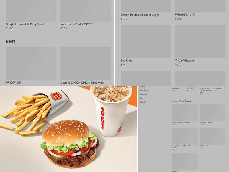 Burger King Menu
