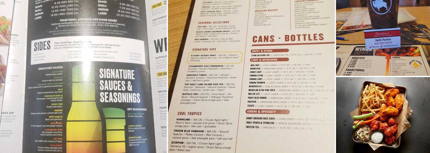 Buffalo Wild Wings Menu