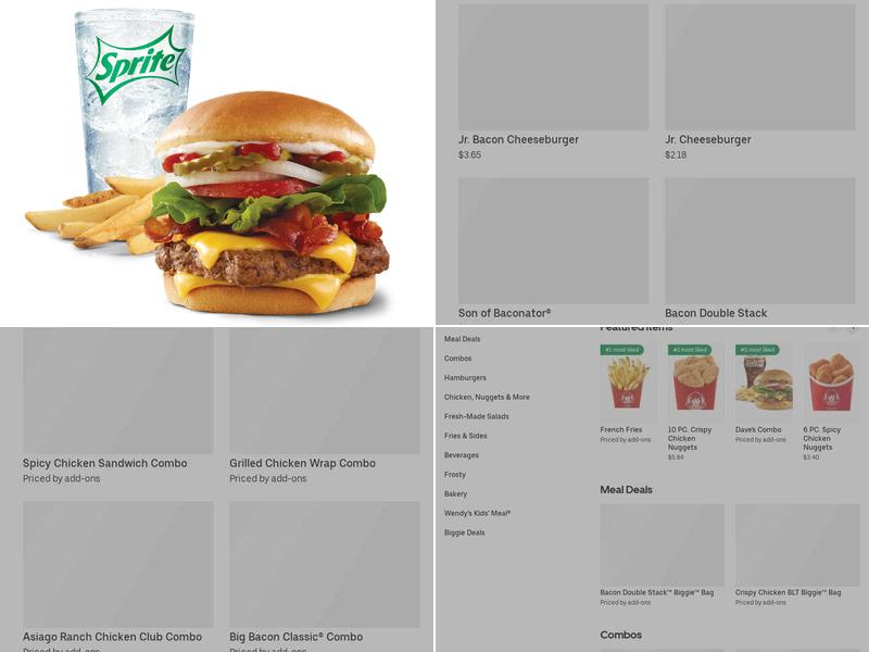 Wendy's Menu