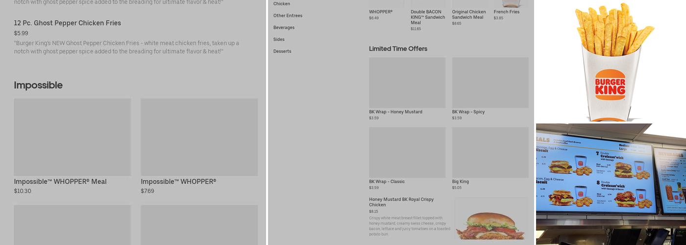 Burger King Menu