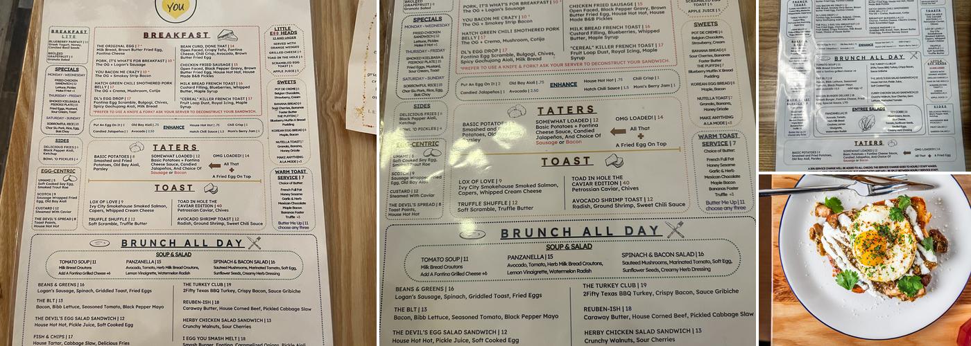 I Egg You Menu